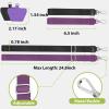 takyu Phone Lanyard, 2 Pack Adjustable Anti-Drop Neck/Wrist Strap with 2 PcsTether Patches, Secure Hands-Free Compatible for iPhone Samsung Perfect for Nurses, Teachers, Travel, Hiking Black+Purple(Black + Purple)