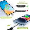 takyu Phone Lanyard, 2 Pack Adjustable Anti-Drop Neck/Wrist Strap with 2 PcsTether Patches, Secure Hands-Free Compatible for iPhone Samsung Perfect for Nurses, Teachers, Travel, Hiking Black+Purple(Black + Grey)