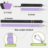 takyu Phone Lanyard, 2 Pack Adjustable Anti-Drop Neck/Wrist Strap with 2 PcsTether Patches, Secure Hands-Free Compatible for iPhone Samsung Perfect for Nurses, Teachers, Travel, Hiking Black+Purple(Black + Qpurple)