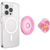 PopSockets PopGrip for MagSafe, Magnetic Phone Grip & Stand, Swappable Top, Secure Grip for iPhone MagSafe Cases, Kickstand for Hands-Free Viewing, Wireless Charging Compatible – Witches Brew Pink