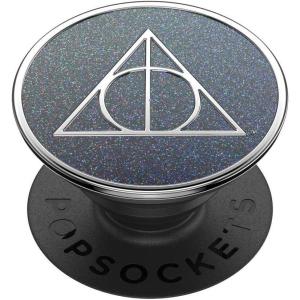 PopSockets Phone Grip for MagSafe with Kickstand, Magnetic Stand, Swappable Top, Secure Hold for iPhone MagSafe Cases, Phone & Tablet Grip, Harry Potter – Dich Diam Master of Death(Hallows Glitter)