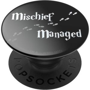 PopSockets Phone Grip for MagSafe with Kickstand, Magnetic Stand, Swappable Top, Secure Hold for iPhone MagSafe Cases, Phone & Tablet Grip, Harry Potter – Dich Diam Master of Death(Mischief)