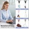takyu Scrunchie Lanyard for Id Badges, Neck and Wrist Teacher Lanyard with Id Holder, Stretchy Lanyards for Women Keys Keychain Cruise Ship Cards，Pink(Beige)