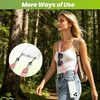 takyu Multifunctional Phone Lanyard, 3 in 1 Cell Phone Detachable Adjustable Crossbody Strap & Neck Lanyard & Wrist Lanyard with 2x Tether Tab for Most Smartphones, Outdoor Travel Essential Black(Pinkx1)