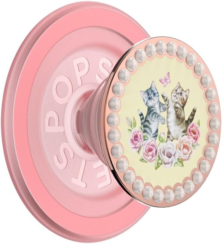 image:imagePopSockets Phone Grip for MagSafe Magnetic Holder Nana CatKitty Cameo