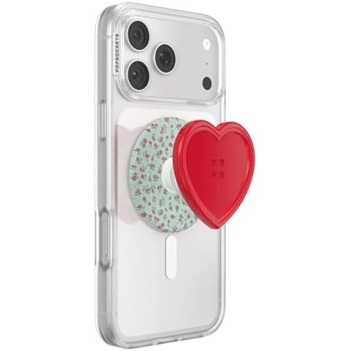 image:imagePopSockets Phone Grip for MagSafe Magnetic Holder Button Heart