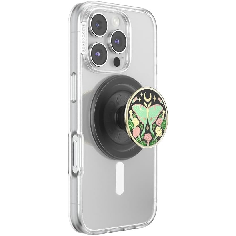image:imagePopSockets Phone Grip for MagSafe Magnetic Holder MonarchBookish Luna Moth
