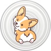 PopSockets Phone Grip for MagSafe, Magnetic Holder- Juniper(Cheeky Corgi – Silicone Material)