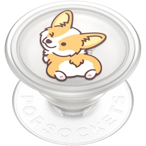 PopSockets Phone Grip for MagSafe, Magnetic Holder- Juniper(Cheeky Corgi – Silicone Material)