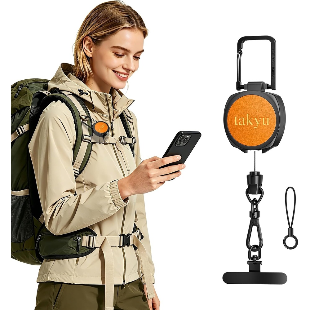 image:imagetakyu Cell Phone Tether Antitheft Strap Lanyard BlackOrange