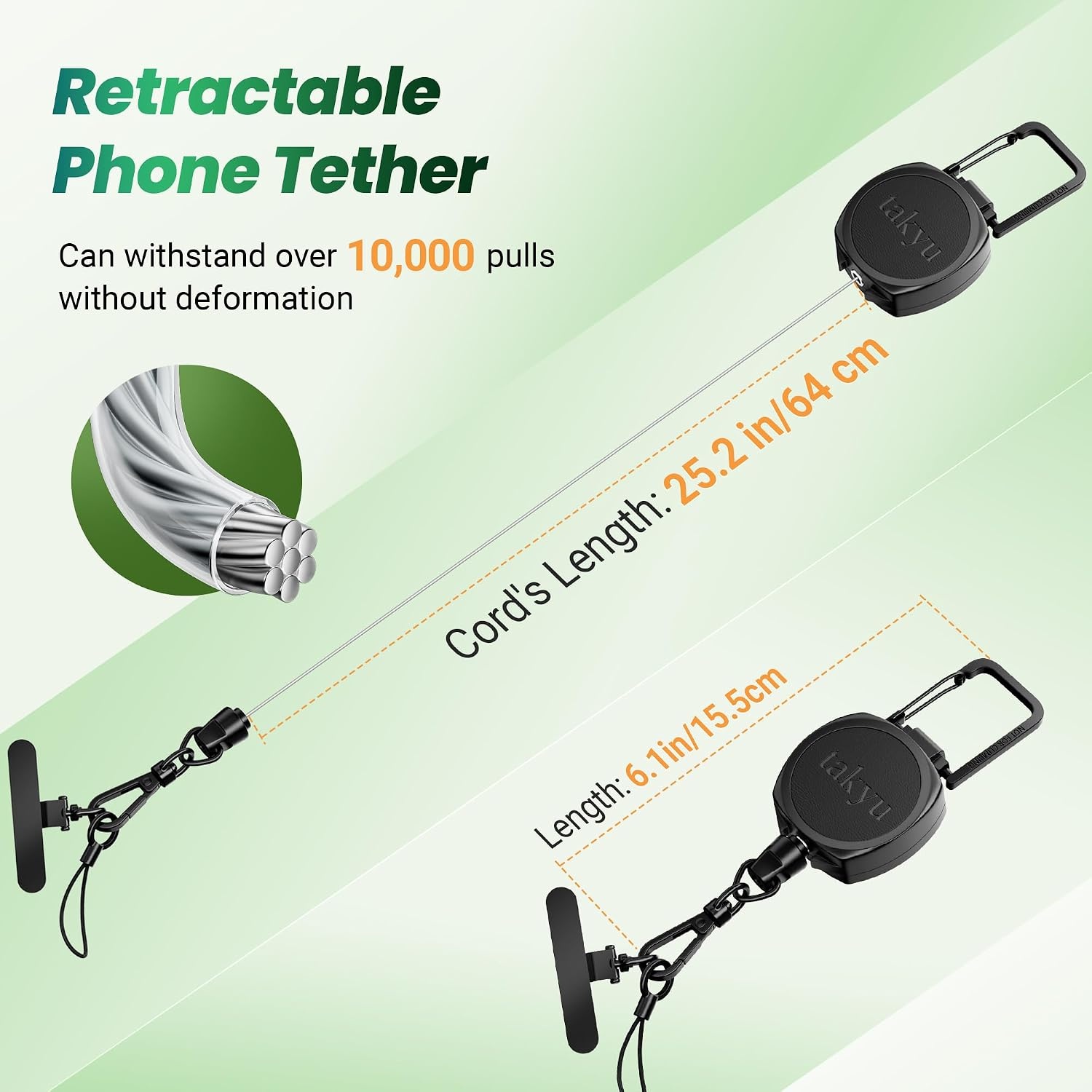 image:imagetakyu Cell Phone Tether Antitheft Strap Lanyard BlackBlackorange