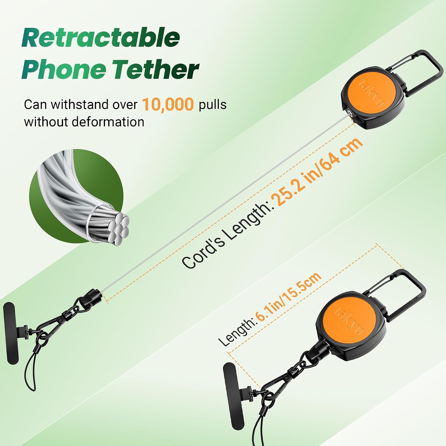 image:imagetakyu Cell Phone Tether Antitheft Strap Lanyard BlackOrange