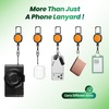 takyu Cell Phone Tether Anti-theft Strap Lanyard, Black(Orange)